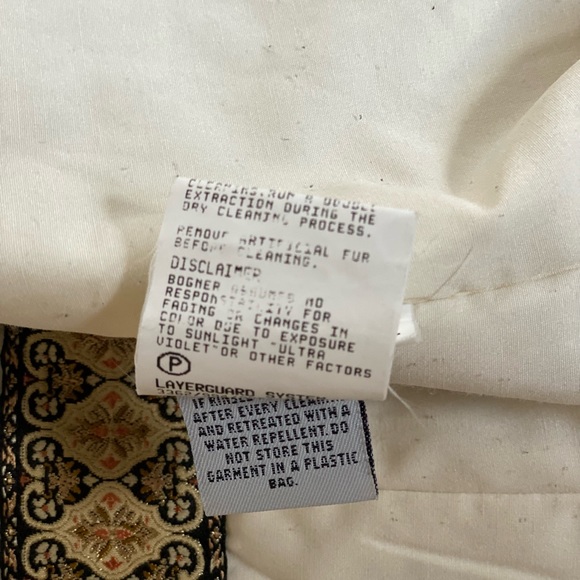 BOGNER Embroidered Winter Jacket Faux Fur Collar, Size 10, Unworn w/ Tag - Picture 11 of 13